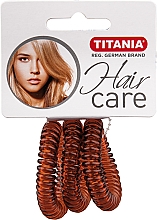 Düfte, Parfümerie und Kosmetik Spiral-Haargummi Anti Ziep groß braun 3 St. - Titania