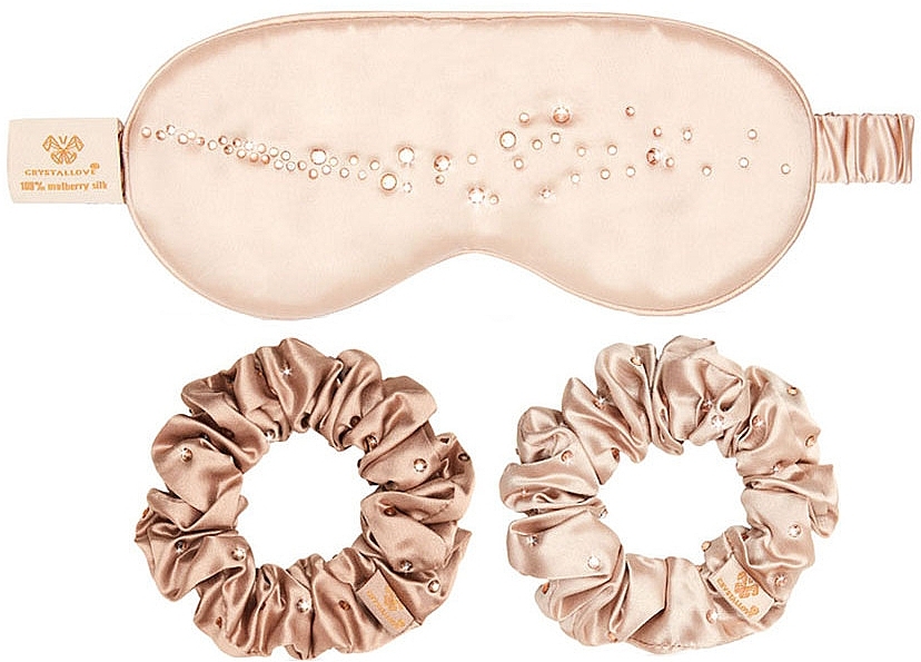 Augenmaske und Haargummi-Set - Crystallove Silk Eye Mask & Scrunchies Set — Bild N2