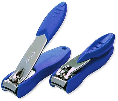 Nagelknipser 6 cm blau - Erlinda Solingen Germany Nail Clippers With Nail Collection Box — Bild N1