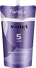 Düfte, Parfümerie und Kosmetik Violettes Creme-Oxidationsmittel gegen Gelbstich 1,5% - Fanola No Yellow Purple Oxidizing Cream (5 Vol)