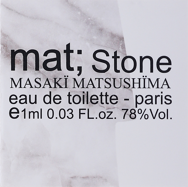 GESCHENK! Masaki Matsushima mat; stone - Eau de Toilette (Probe) — Bild N2