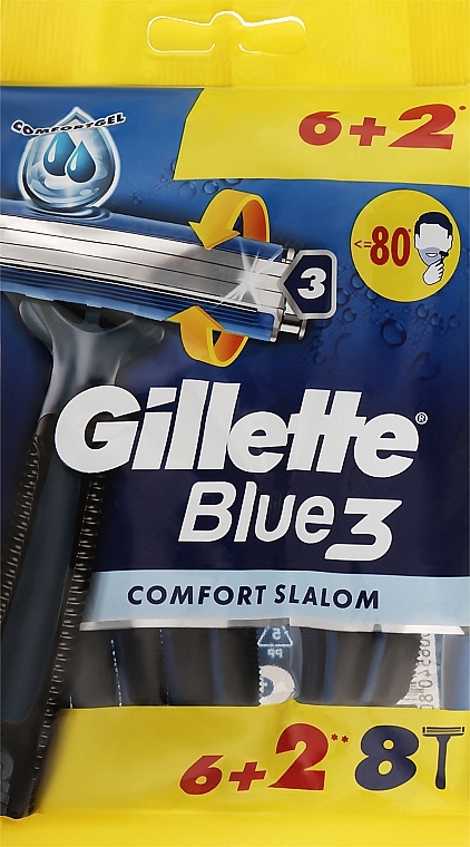 Einweg-Rasierset 8 St. - Gillette Blue 3 Comfort Slalom — Bild N1
