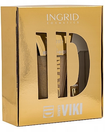 Körperpflegeset - Ingrid Cosmetics x Viki Gabor ID Golden Set 2 (Körperlotion 150ml + Lippengel 15ml) — Bild N2