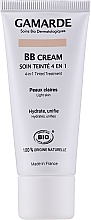 Düfte, Parfümerie und Kosmetik 4in1 getönte BB Gesichtspflege-Creme für helle Haut - Gamarde Organic BB Cream 4-in-1 Tinted Moisturiser