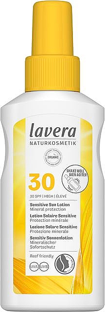 Sonnenschutzlotion für empfindliche Haut - Lavera Sensitive Sun Lotion SPF 30 — Bild N1