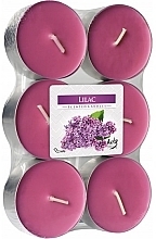 Düfte, Parfümerie und Kosmetik Teekerzen-Set Flieder - Bispol Lilac Maxi Scented Candles