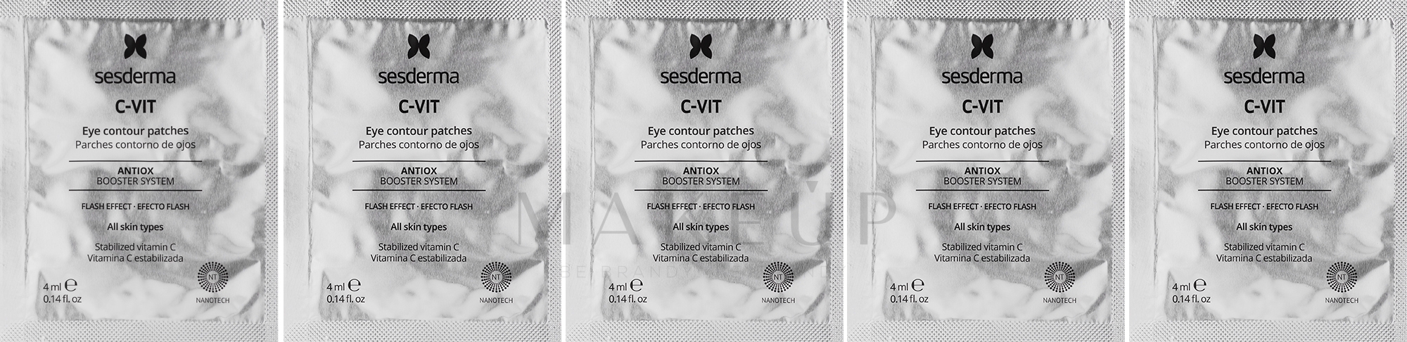 Antioxidative Augenpatches mit Vitamin C - SesDerma Laboratories C-Vit Eye Contour Patches — Bild 5 x 4 ml