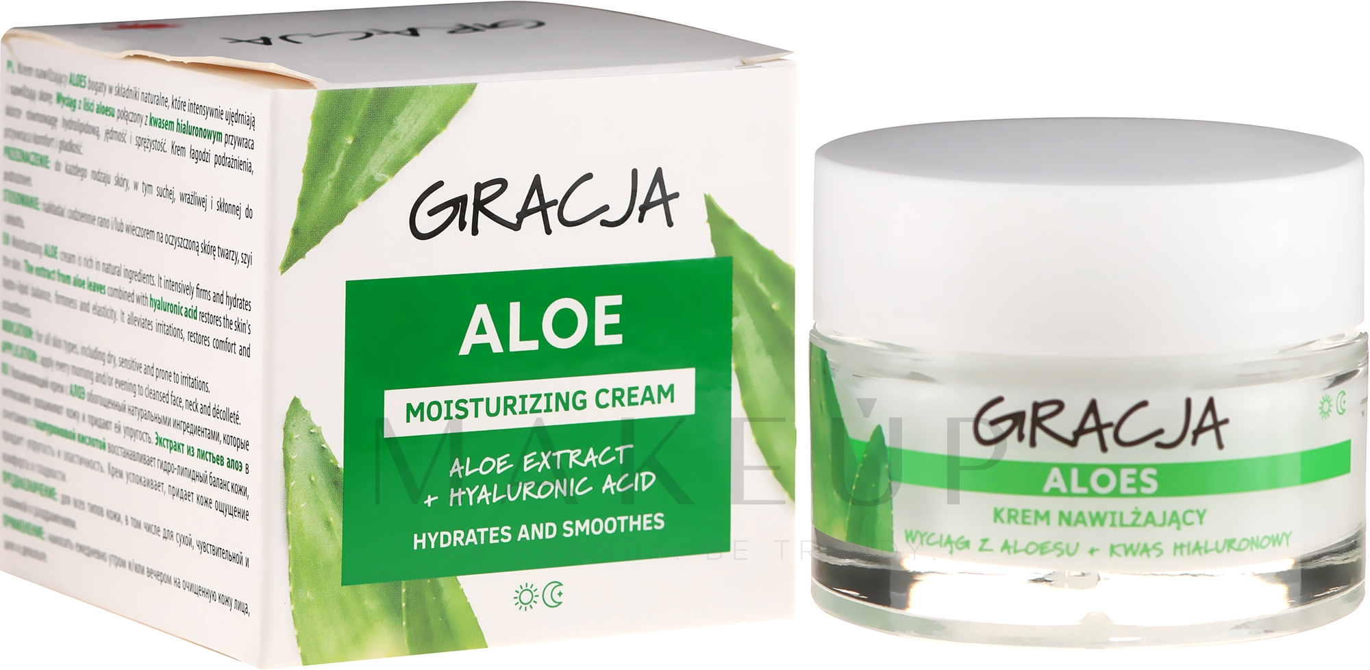 Anti-Falten-Feuchtigkeitscreme mit Aloe und Hyaluronsäure - Miraculum Gracja Aloe Moisturizing Face Cream — Foto 50 ml