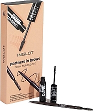 Düfte, Parfümerie und Kosmetik Set - Inglot Partners In Brows Brow Makeup Set (br/gel/4ml + br/penscil/0.09g)