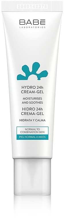 Feuchtigkeitsspendende und beruhigende Creme für normale und Mischhaut - Babe Laboratorios Hydro 24h Cream — Bild N1