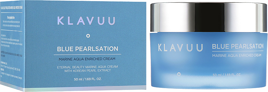 Feuchtigkeitsspendende Gesichtscreme mit koreanischem Perlenextrakt - Klavuu Blue Pearlsation Marine Aqua Enriched Cream — Bild N1