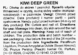 Nagel- und Nagelhautöl mit Kiwiduft - Silcare Olive Shells Kiwi Deep Green — Bild N2