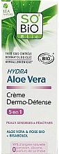 Schützende und feuchtigkeitsspendende Gesichtscreme mit Aloe Vera, Rose und Bisabolol - So'Bio Etic Hydra Aloe Vera Creme — Bild N1