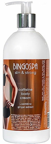 Anti-Cellulite Körpercreme mit Pfirsich-, Ingwer-, Kaffeeextrakt und L-Carnitin - BingoSpa Peach Cream Slimming Body Mallorca
