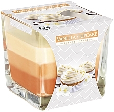 Duftende dreischichtige Kerze im Glas Vanille-Cupcake - Bispol Scented Candle Vanilla Cupcake — Bild N1