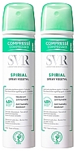 Düfte, Parfümerie und Kosmetik Set - SVR Spirial Vegetal (deo/spray/2x75ml)