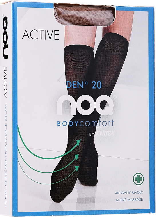 Damenkniestrümpfe mit Fußmassageeffekt Active 20 Den visione - Knittex — Bild N1