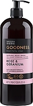 Natürliches Duschgel Rose & Geranie - Baylis & Harding Goodness Rose & Geranium Natural Body Wash — Bild N1