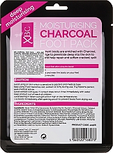 Feuchtigkeitsspendende Fußmaske in Socken - Xpel Marketing Ltd Body Care Moisturising Charcoal Foot Pack — Bild N2