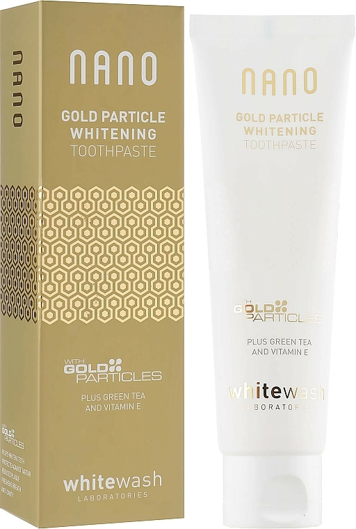Aufhellende Zahnpasta mit Goldpartikeln - WhiteWash Laboratories Nano Gold Particle Whitening Toothpaste — Bild N2