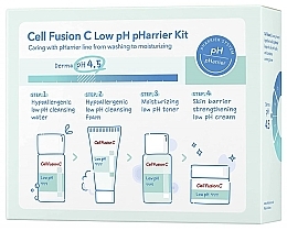 GESCHENK! Gesichtspflegeset - Cell Fusion C Low pH pHarrier kit (Reinigungsschaum 20ml + Reinigungswasser 20ml + Feuchtigkeitsspendender Toner 20 ml + Creme 8ml)  — Bild N1