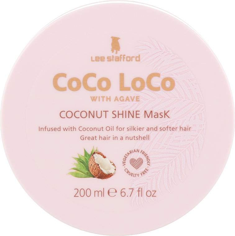 Feuchtigkeitsspendende Haarmaske - Lee Stafford Coco Loco With Agave Coconut Shine Mask — Bild N1