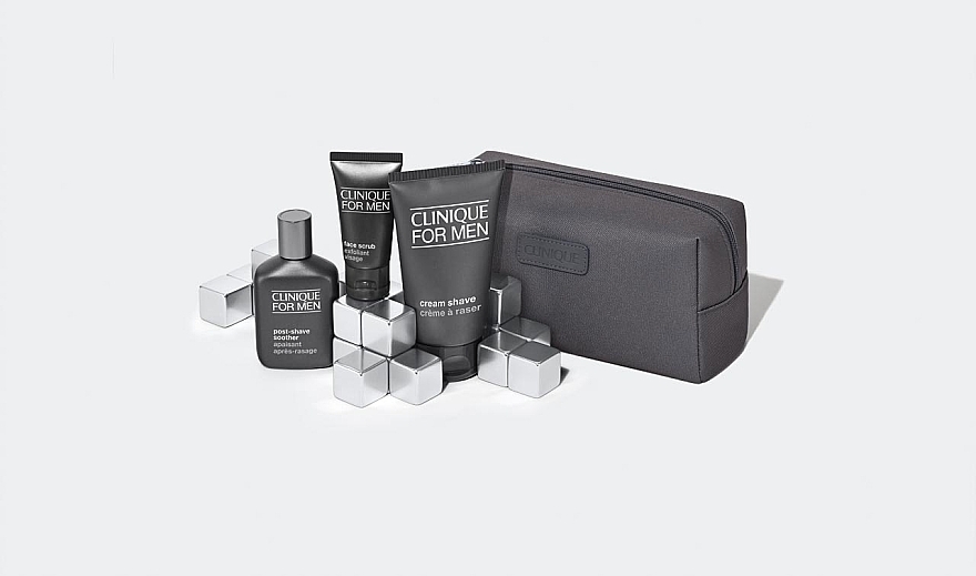 Set - Clinique Razor-Ready Routine Set (cr/shave/125ml + scrub/30ml + lot/75ml + bag) — Bild N3