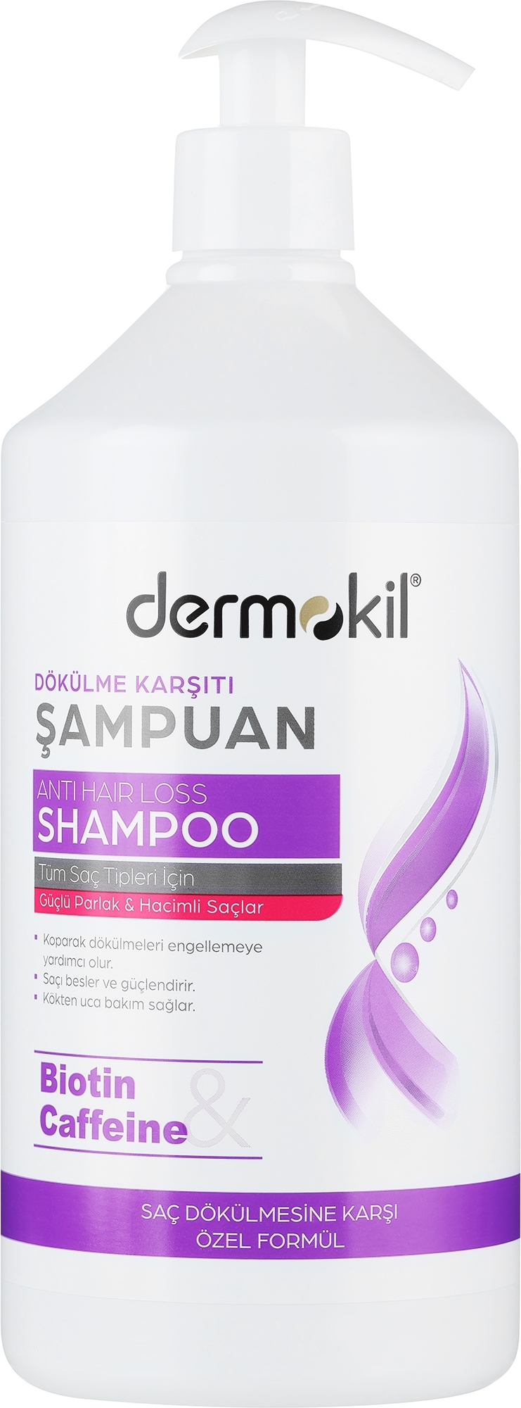 Shampoo gegen Haarausfall - Dermokil Biotin & Caffeine Anti-Shedding Shampoo — Bild 1000 ml