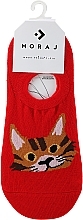 Düfte, Parfümerie und Kosmetik Ballerina-Socken für Damen Katze 1 Paar rot - Moraj