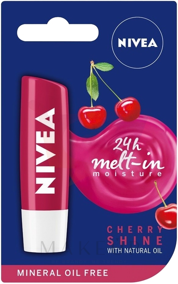 Lippenbalsam "Cherry Shine" - NIVEA Lip Care Fruity Shine Cherry Lip Balm — Bild 4.8 g