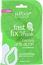 Düfte, Parfümerie und Kosmetik Anti-Akne Gesichtsmaske mit Papaya - Alba Botanica Fast Fix Anti Acne Sheet Mask