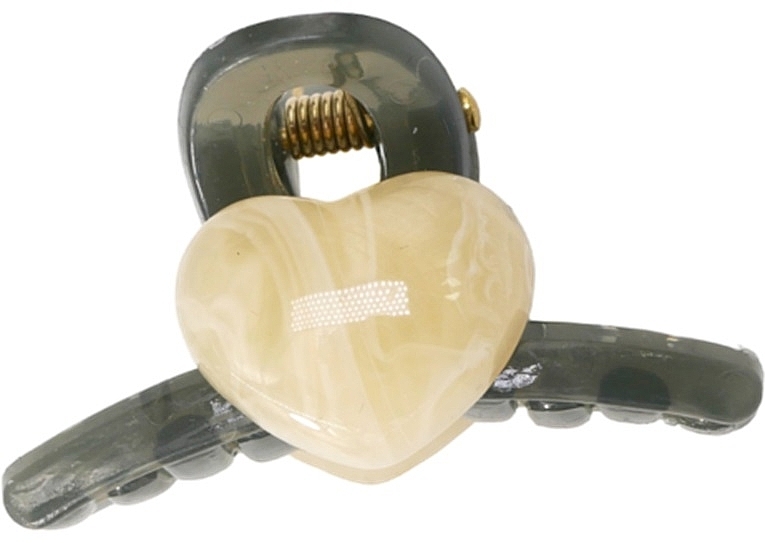 Haarkrebs Krabbe grau mit beigem Herz - Lolita Accessories — Bild N1