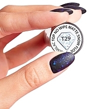 UV Gel-Nagellack - Semilac T29 Top No Wipe Matte Snow Floe — Bild N3