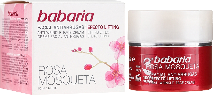 Anti-Falten Gesichtscreme mit Lifting-Effekt - Babaria Rosa Mosqueta Anti-Wrinkle Face Cream — Bild N1