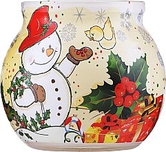 Kerze im Glasdeckel - Admit Candle In Glass Cover Snowman — Bild N1