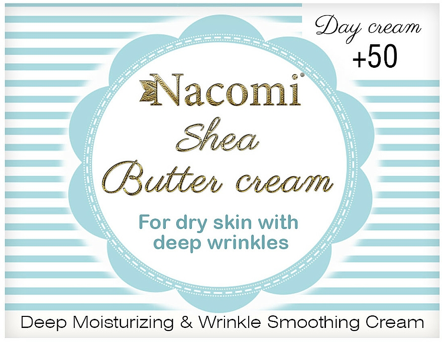 Anti-Falten Tagescreme mit Sheabutter und Hyaluronsäure 50+ - Nacomi Shea Cream 50+ — Bild N3