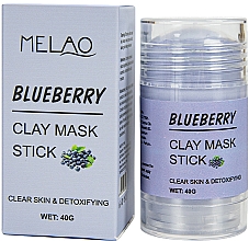 Düfte, Parfümerie und Kosmetik Reinigende und entgiftende Gesichtsmaske in Stick mit Blaubeere - Melao Blueberry Clay Mask Stick