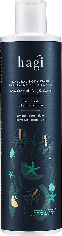 Natürliches Duschgel für Kinder mit Algen-, Kiefern- und Bernsteinextrakt - Hagi Ahoy Captain Natural Body Wash — Bild N1