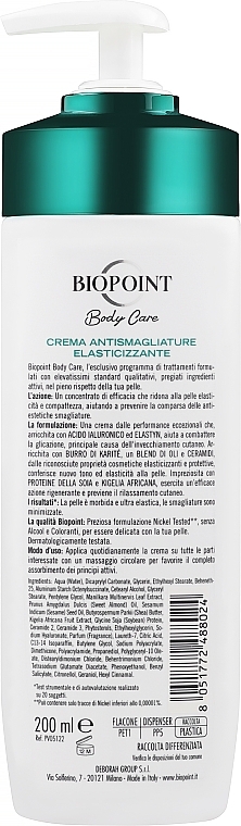 Körpercreme gegen Dehnungsstreifen - Biopoint Elasticizing Anti-Stretch Mark Cream — Bild N2