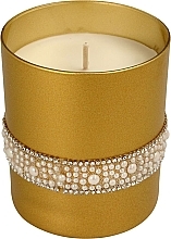 Düfte, Parfümerie und Kosmetik Dekorative Kerze 7x10 cm gold - Artman Crystal Pearl