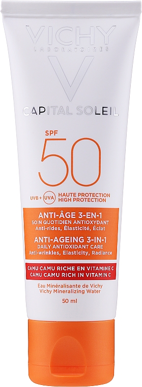 3in1 Anti-Aging Sonnenschutzcreme für das Gesicht mit Antioxidantien SPF 50 - Vichy Ideal Soleil Anti-Agening Care SPF50 — Bild N3