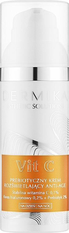 Aufhellende Gesichtscreme mit Präbiotika - Dermika Esthetic Solutions Vit C — Bild N1