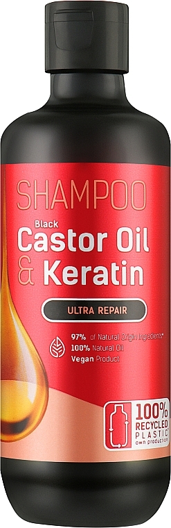Haarshampoo Black Castor Oil & Keratin - Bio Naturell Shampoo — Bild N1