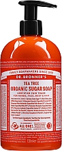 4in1 Flüssige Zuckerseife mit Teebaumextrakt für Haar, Körper, Gesicht und Hände - Dr. Bronner’s Organic Sugar Soap Tea Tree — Bild N3