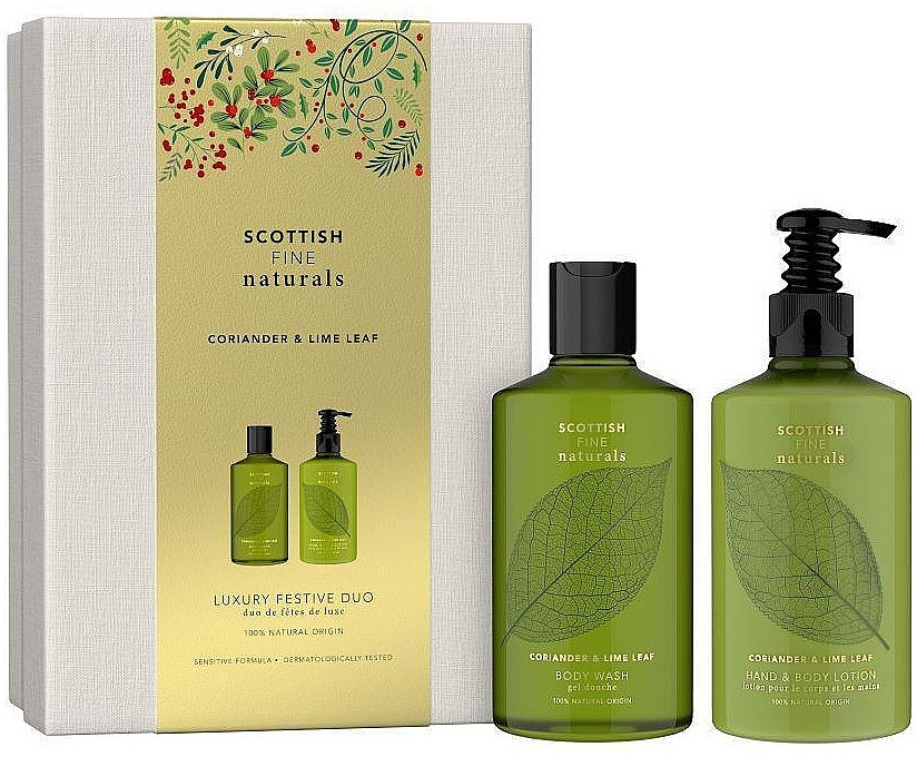 Set - Scottish Fine Soaps Coriander & Lime Leaf Luxury Festive Duo (Duschgel 300ml + Lotion 300ml)  — Bild N1