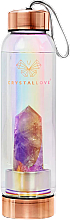 Düfte, Parfümerie und Kosmetik Wasserflasche mit Amethyst 550 ml - Crystallove Water Bottle With Amethyst Hologram