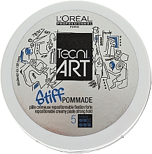 Modellierende Haarpaste für Männer Starker Halt - L'Oreal Professionnel Tecni.art Stiff Pommade 5 Force — Bild N1