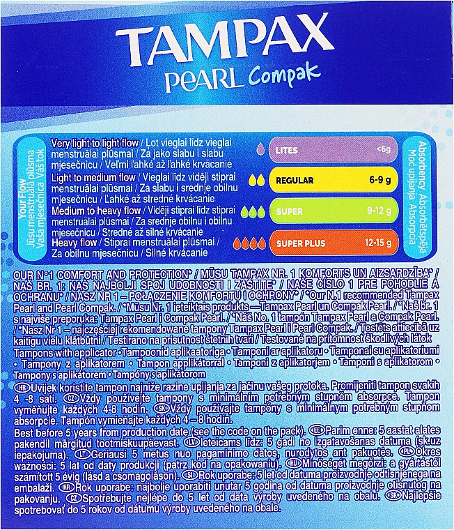 Tampons mit Applikator 16 St. - Tampax Compak Pearl Super — Bild N4