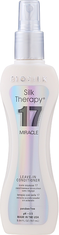 Haarspülung-Spray "Seidige Therapie" ohne Ausspülen - BioSilk Silk Therapy 17 Miracle Leave-In Conditioner — Bild N1