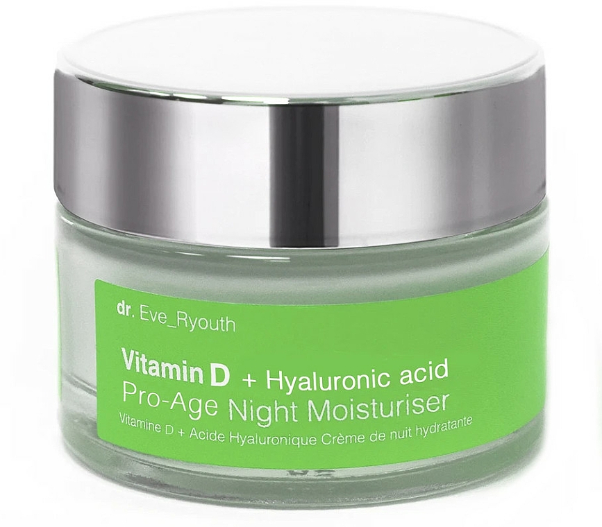 Feuchtigkeitsspendende Nachtcreme mit Vitamin D und Hyaluronsäure - Dr. Eve_Ryouth Vitamin D + Hyaluronic Acid Pro-Age Night Moisturiser — Bild N1